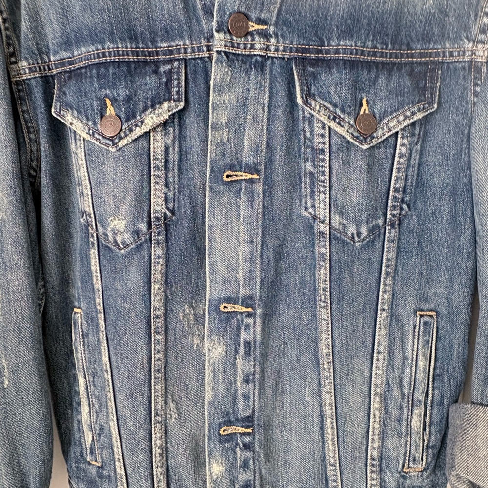 ABLE Women's Blue Jean Jacket Sz. Lg - Picture 4 of 10